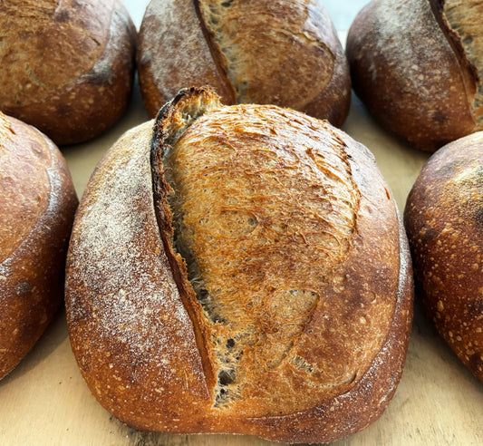 Sourdough Country Loaf, Made with Organic ingredients.